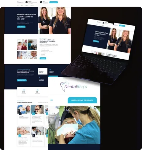 Website da clínica Dental Berço